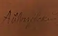 Signature on the back