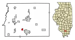 Location of Orient in Franklin County, Illinois.