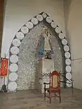Side altarpiece with image of the patron saint