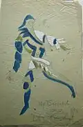 Sketch of a Harlequin costume for the play "Princess Brambilla", 1920, Museum. Bakhrushina