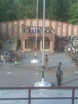 Flag lowering ceremony at Ganda Singh Wala, near Lahore City
