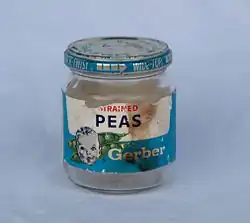 Strained peas