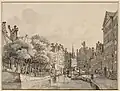 Spui in 1817 by Gerrit Lamberts (1776-1850)