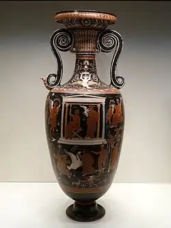 Apulian egg-shaped loutrophoros (Apulian typus I, variant I), 330 BC