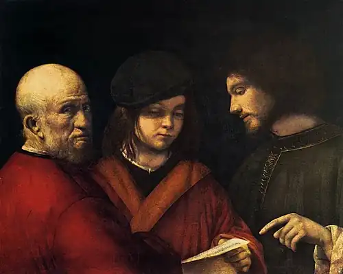 Giorgione The Three Ages of Man. 62 × 77&nbsp;cm.