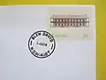 Postmark of the former post office at Glen Davis, made on the day that it closed, 1 October 1986.