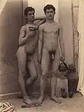 Two Youths Holding Greek Vases