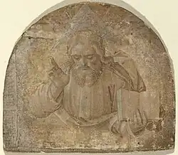 God the Father with His Right Hand Raised in Blessing (drawing by Girolamo dai Libri)