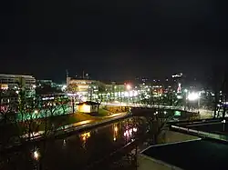 Salo city centre by night