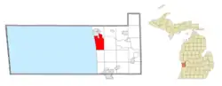 Location within Ottawa County