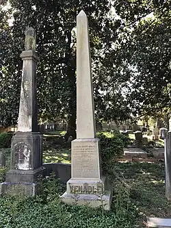 A gravestone.