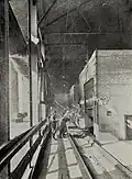 Another view of the feeding floor. Note rope haulage (c.1911).