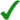 ✓