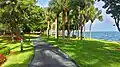 Grove Isle gardens along Biscayne Bay