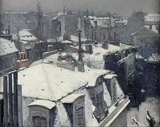 Vue de toits (Effet de neige) (1878) Musée d'Orsay, Paris