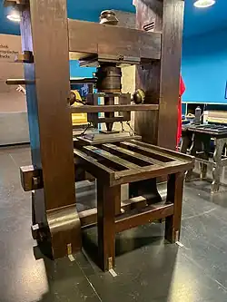 Image 6Johannes Gutenberg's printing press was voted the most important invention of the second millennium. (from Invention)