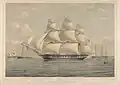HMS Phaeton, watercolour