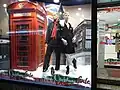 A replica of a K6 in a British-themed shop window in Hong Kong