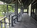 Shamusho front balcony. Stairs likely made at a later date