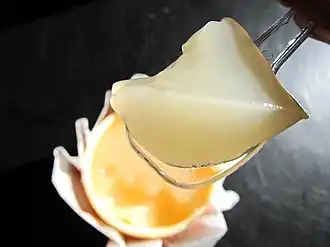 Hakuto jelly is a seasonal dessert in Japanese cuisine available in the summer.