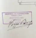 National Handcraft schoolstamp - Taught under the supervision of architect Arne Korsmo
