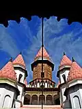 Hangseshwari temple from inside the Basudev temple