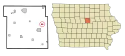 Location of Steamboat Rock, Iowa