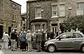 The unveiling, at Fisher's former residence