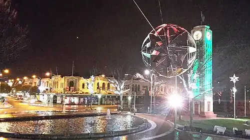 Clock tower at night