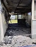 Hastings station building after fire, 21 December 2024