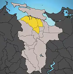 Milla de Oro is within Hato Rey business center (yellow)