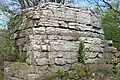 View of the outcrop on top of the bluff