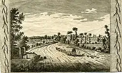 Image 10The Great North Road near Highgate on the approach to London before turnpiking. The highway was deeply rutted and spread onto adjoining land. (from History of road transport)