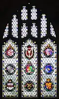 Window in the south wall