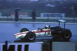 John Surtees driving the Honda RA301 at the 1968 German Grand Prix.