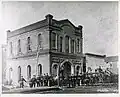 Manning the Colfax fire department on Main Street next to a book bindery