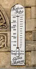 Baron Hotel Stephens thermometer (now missing)