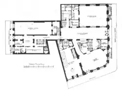 Floor plan of the first, or ground, story