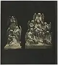 Wooden sculpture of Angels and Mary with the Child