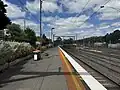 Southbound view from the station platform, November 2024