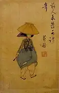Woman with a red hat (전모쓴 여인)