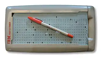 Image 5An IBM Port-A-Punch punched card