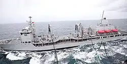 Aditya refueling the aircraft carrier INS Vikramaditya