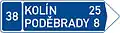 Route indicator (two destinations)