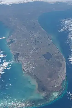 Image 29A map of Florida, as seen from outer space. (from Geography of Florida)