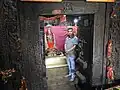 Idol of (and priest) Shri Shakti Devi temple Chhatrari, Chamba
