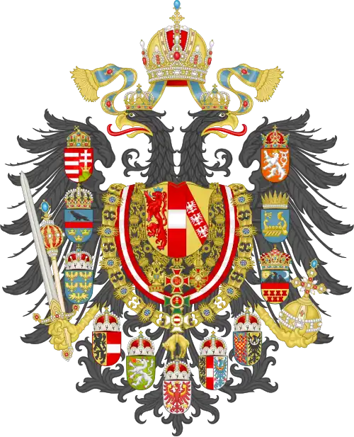 Middle common coat of arms of 1866–1915 of the Habsburg Monarchy