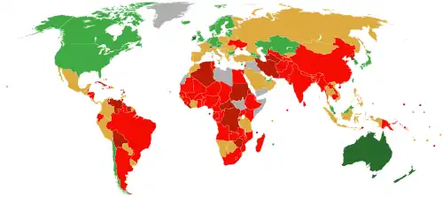 2021 Index of Economic Freedom by The Heritage Foundation and Wall Street Journal[needs update]