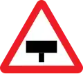 T-junction major road ahead