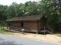Reconstructed Indian trading post outside of the Fort Mitchell stockade.